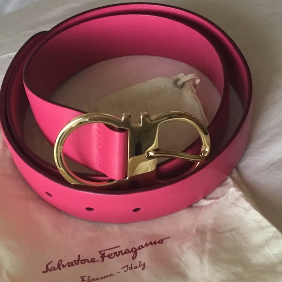 Salvatore Ferragamo Accessories - Salvatore Ferragamo Pink Gancini Belt